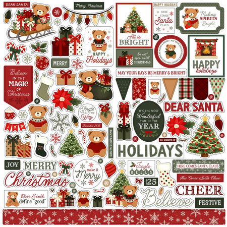 Carta Bella Have A Beary Christmas - Element Stickers