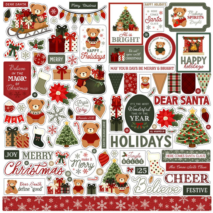 Carta Bella Have A Beary Christmas - Element Stickers