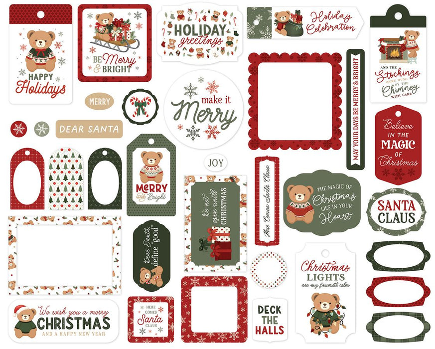 Carta Bella Have A Beary Christmas - Ephemera Frames & Tags