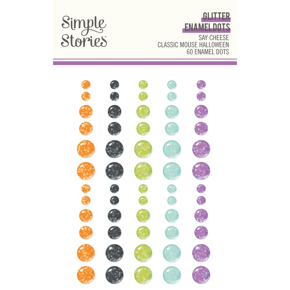 Simple Stories Say Cheese Classic Mouse Halloween - Glitter Enamel Dots