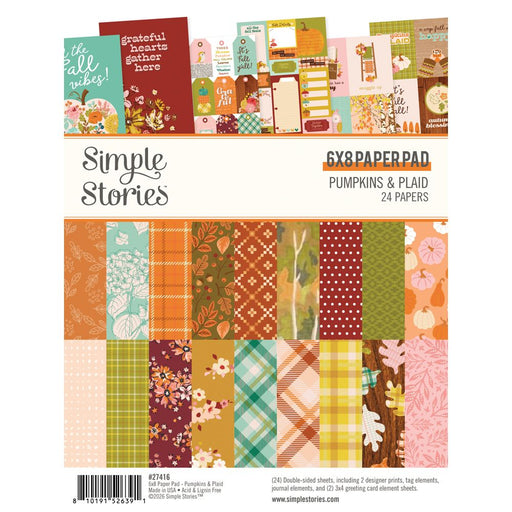 Simple Stories Pumpkins & Plaid - 6x8 Paper Pad