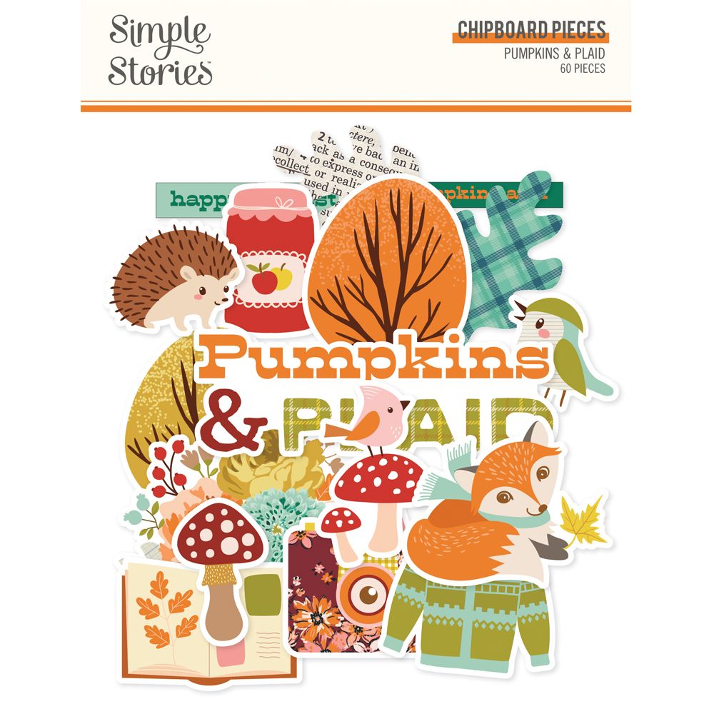 Simple Stories Pumpkins & Plaid - Chipboard Pieces Bits & Pieces