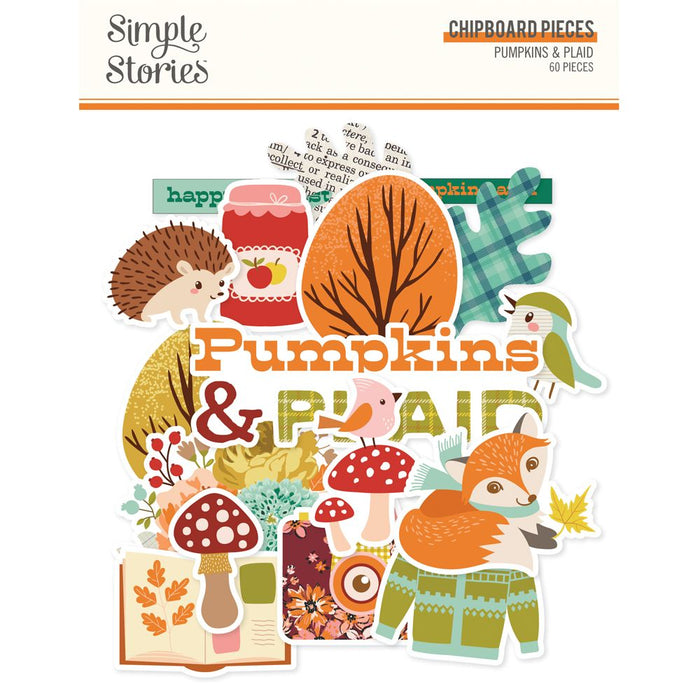 Simple Stories Pumpkins & Plaid - Chipboard Pieces Bits & Pieces