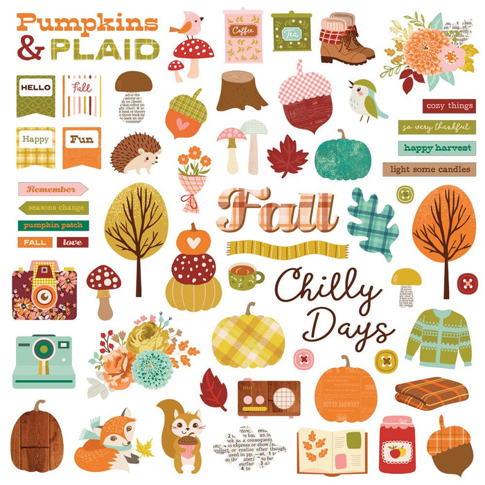 Simple Stories Pumpkins & Plaid - Chipboard Pieces Bits & Pieces