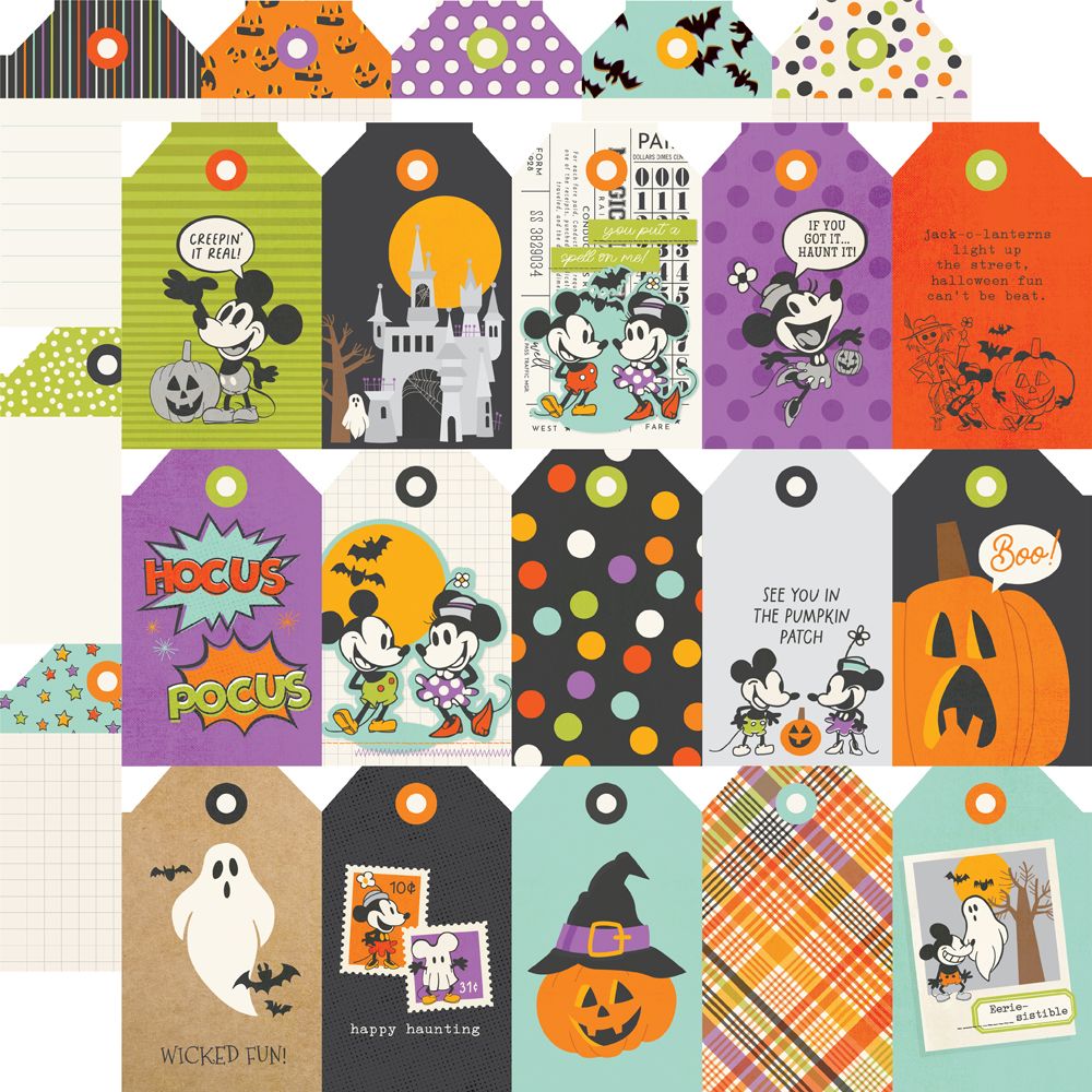 Simple Stories Say Cheese Classic Mouse Halloween - Tag Elements