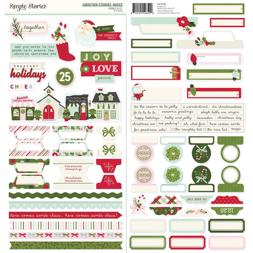 Simple Stories Kringle & Co. - Cardstock Stickers Basics