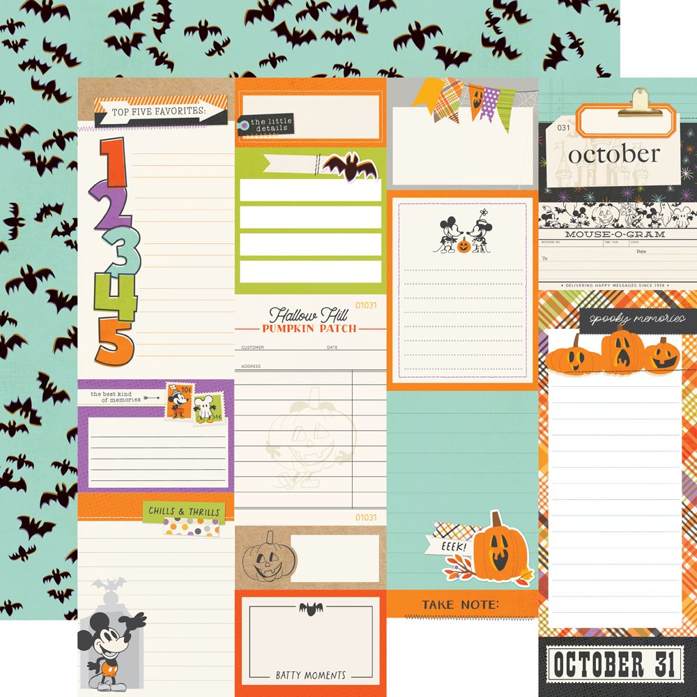 Simple Stories Say Cheese Classic Mouse Halloween - Journal Elements