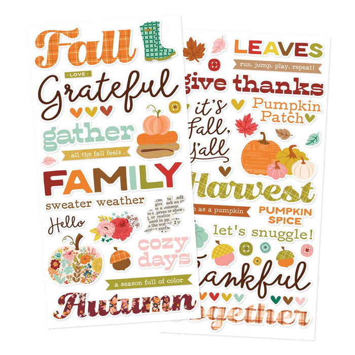 Simple Stories Pumpkins & Plaid - Foam Stickers
