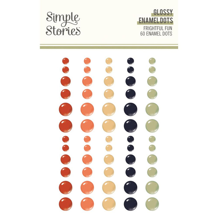 Simple Stories Frightful Fun - Glossy Enamel Dots