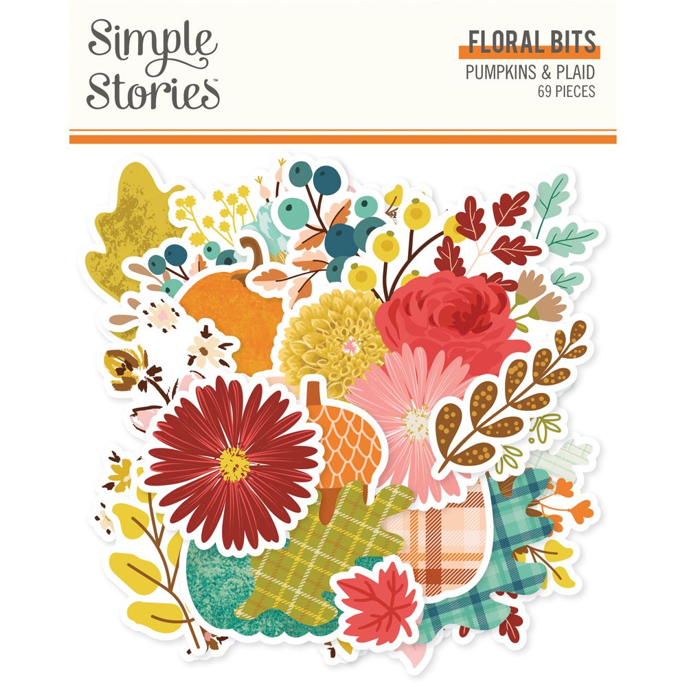 Simple Stories Pumpkins & Plaid - Floral Bits & Pieces