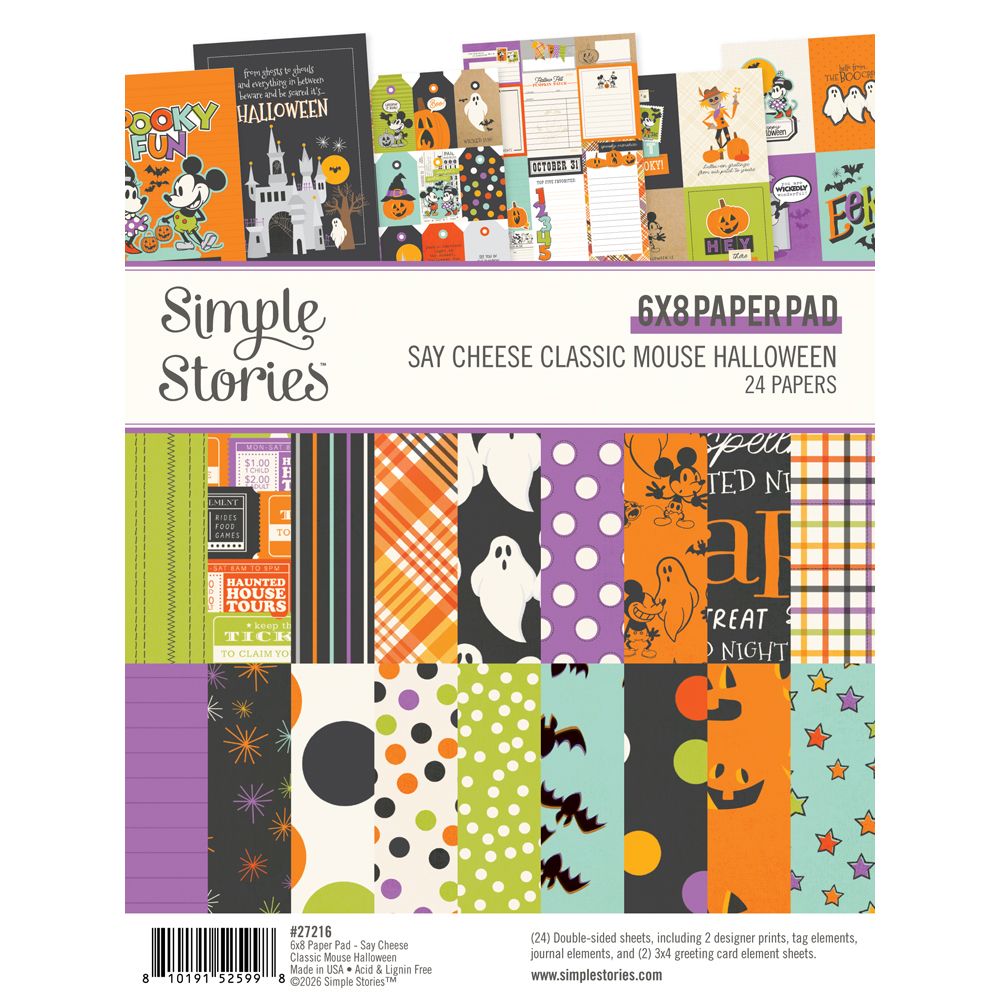 Simple Stories Say Cheese Classic Mouse Halloween - 6x8 Paper Pad