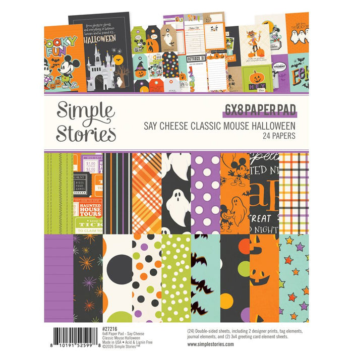 Simple Stories Say Cheese Classic Mouse Halloween - 6x8 Paper Pad