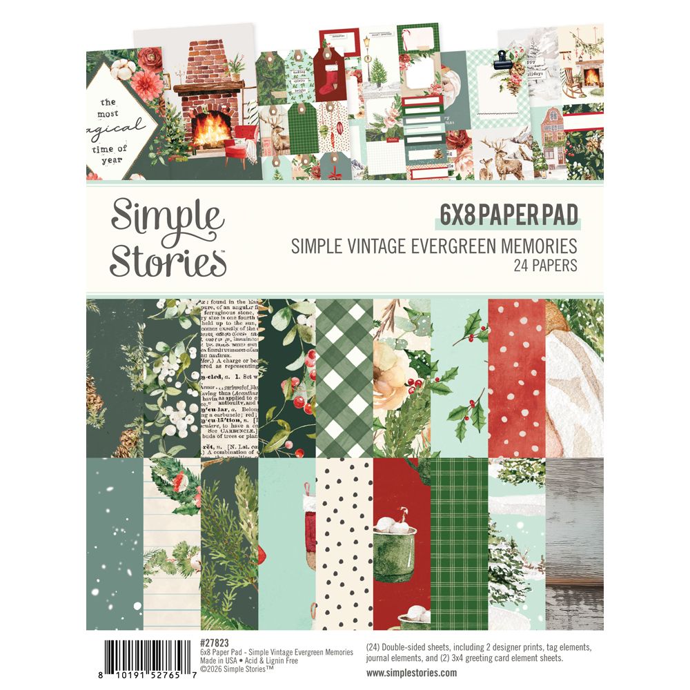 Simple Stories Simple Vintage Evergreen Memories - 6x8 Paper Pad