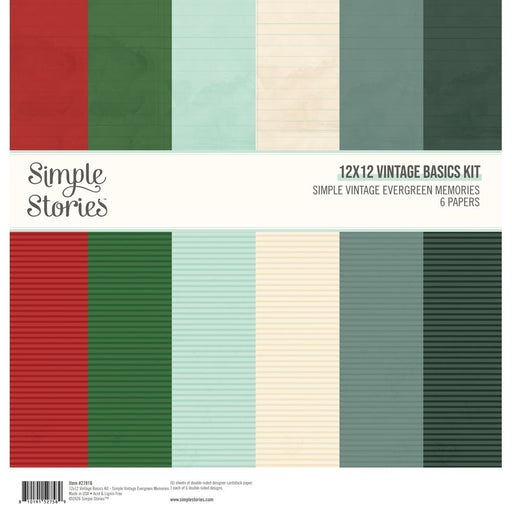 Simple Stories Simple Vintage Evergreen Memories - 12x12 Simple Basics Collection Kit
