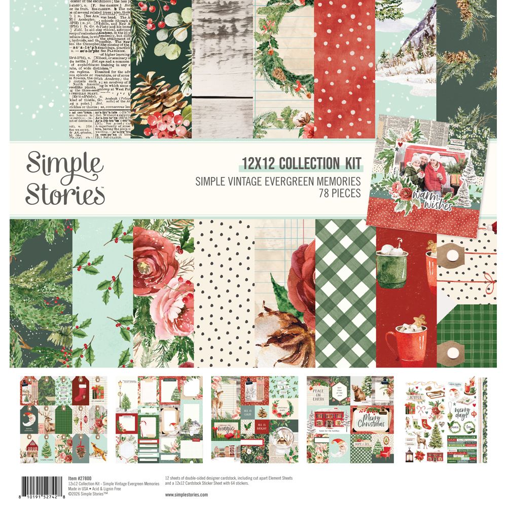 Simple Stories Simple Vintage Evergreen Memories - 12x12 Collection Kit