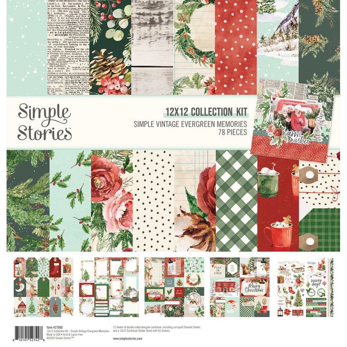 Simple Stories Simple Vintage Evergreen Memories - 12x12 Collection Kit