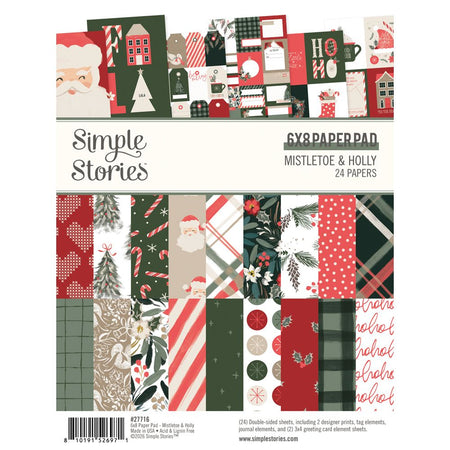 Simple Stories Mistletoe & Holly - 6x8 Paper Pad