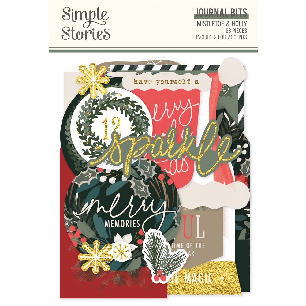 Simple Stories Mistletoe & Holly - Journal Bits & Pieces