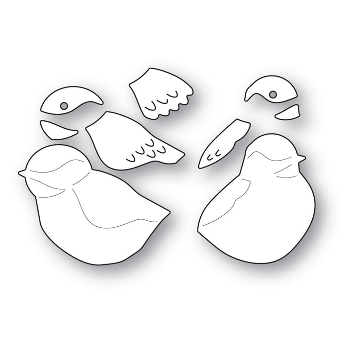 Memory Box Die - Nestled Chickadee Duo