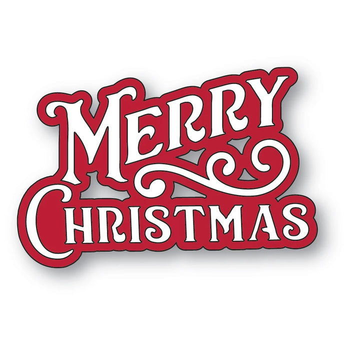 Memory Box Die - Merry Christmas Swirl