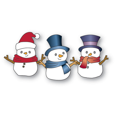 Memory Box Die - Stylish Snowmen Trio
