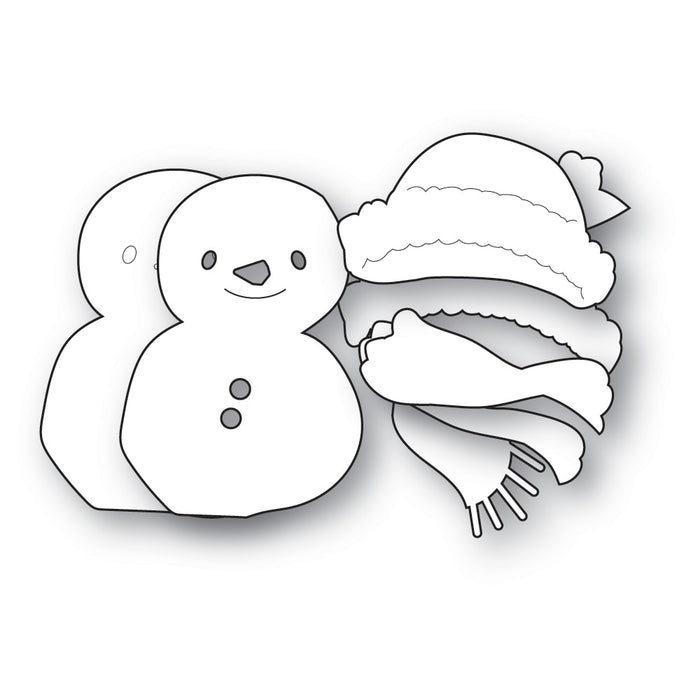 Memory Box Die - Cute Bundled Snowman