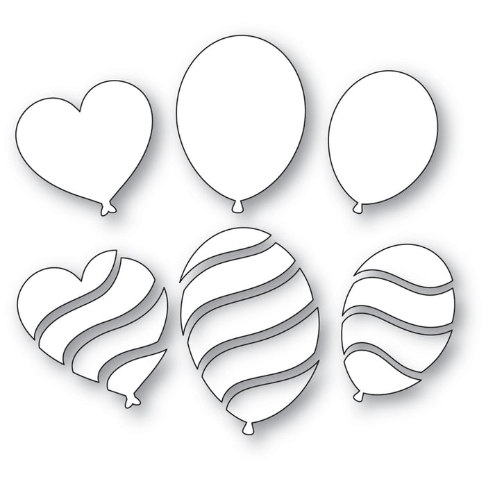 Memory Box Die - Wavy Balloons