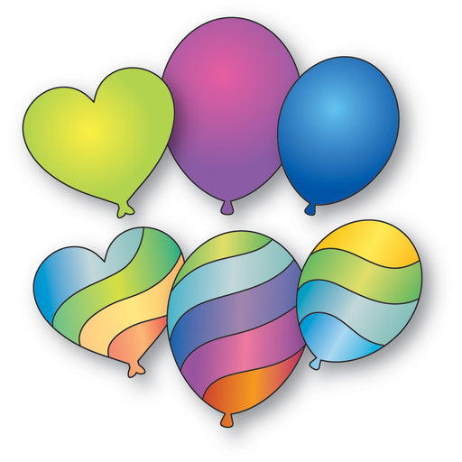 Memory Box Die - Wavy Balloons