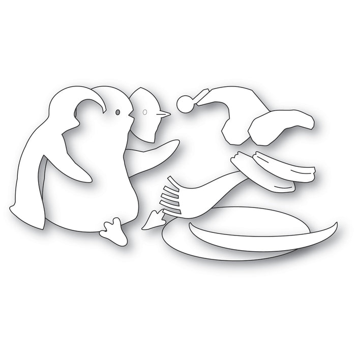 Memory Box Die - Sledding Penguin