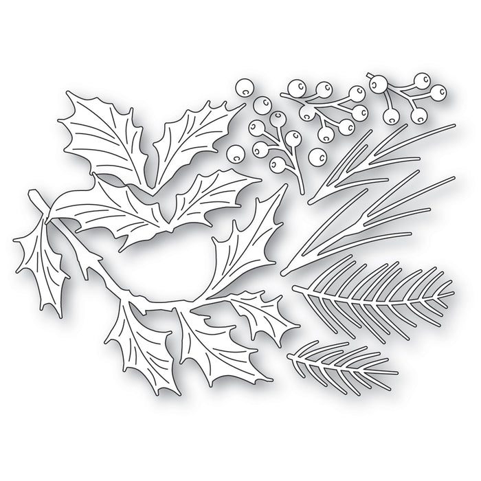 Memory Box Die - Evergreen Holly Bundle
