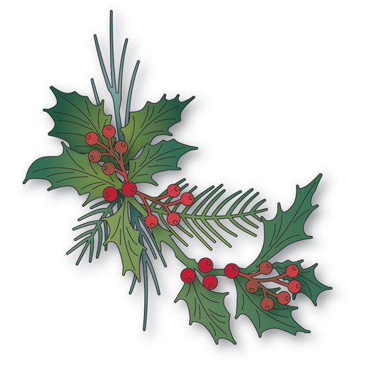 Memory Box Die - Evergreen Holly Bundle