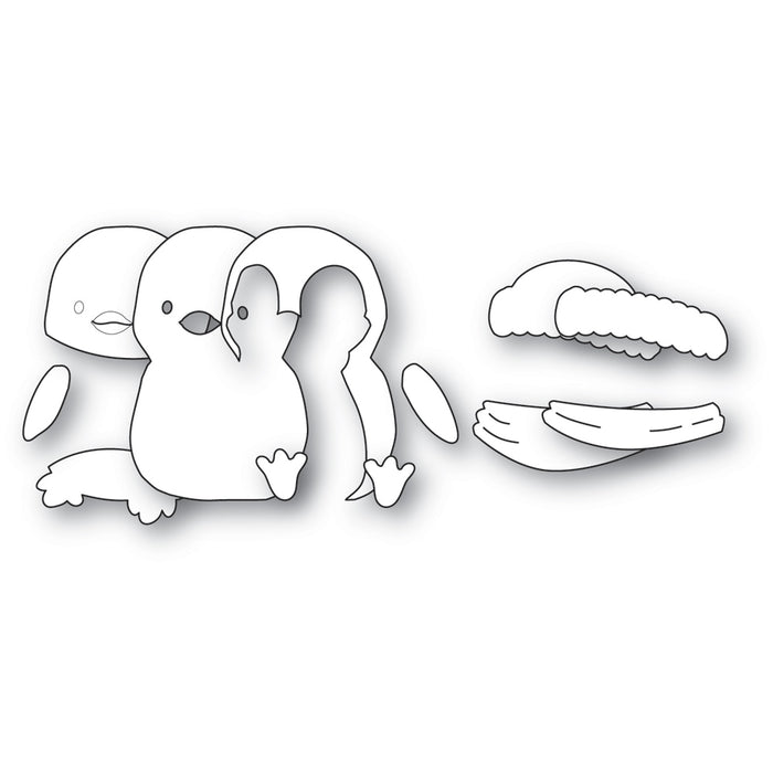Memory Box Die - Snuggled Penguin