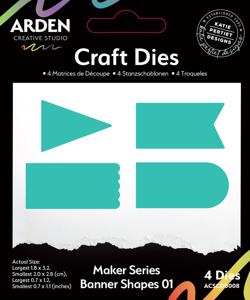 Arden Creative Studio Katie Pertiet Page Starters - Banner Shapes 01 Die