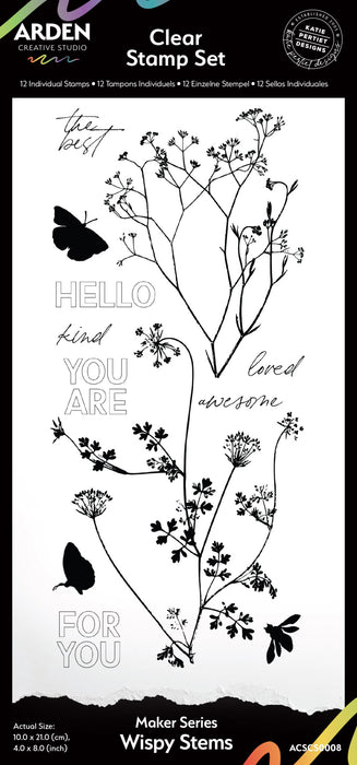 Arden Creative Studio Katie Pertiet Page Starters - Wispy Stems Stamp