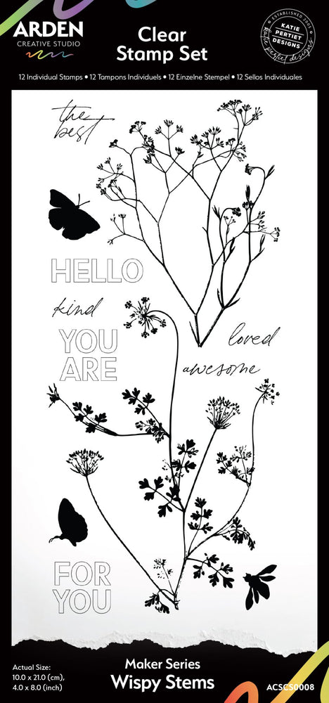 Arden Creative Studio Katie Pertiet Page Starters - Wispy Stems Stamp