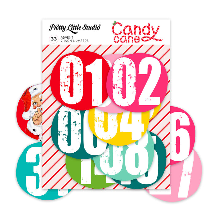 Pretty Little Studio Candy Cane - Advent Numbers