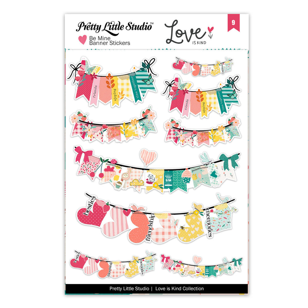 Pretty Little Studio Love Is Kind - Be Mine Banner Stickers