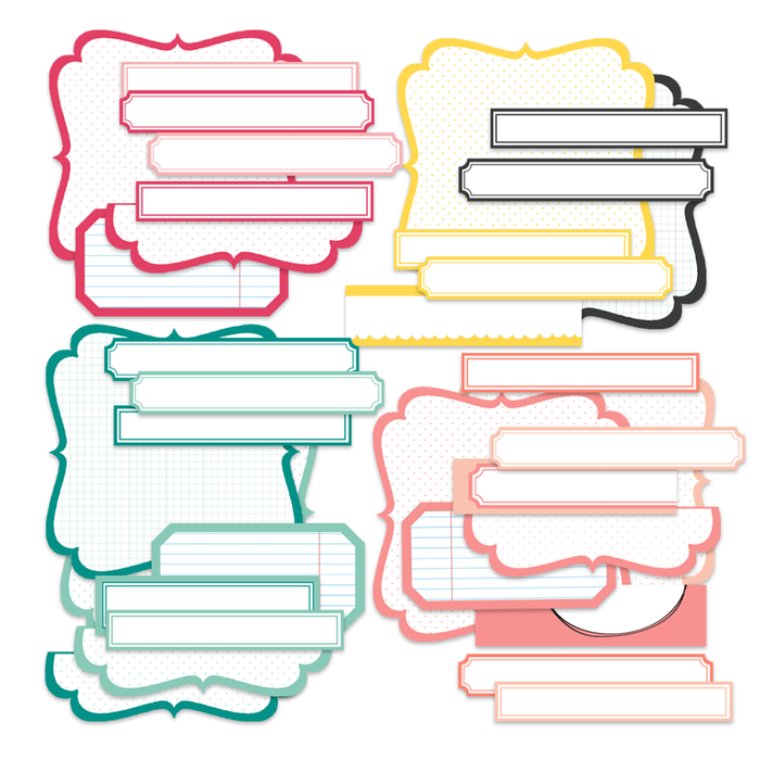 Pretty Little Studio Love Is Kind - Be Mine Brackets & Labels Die Cuts