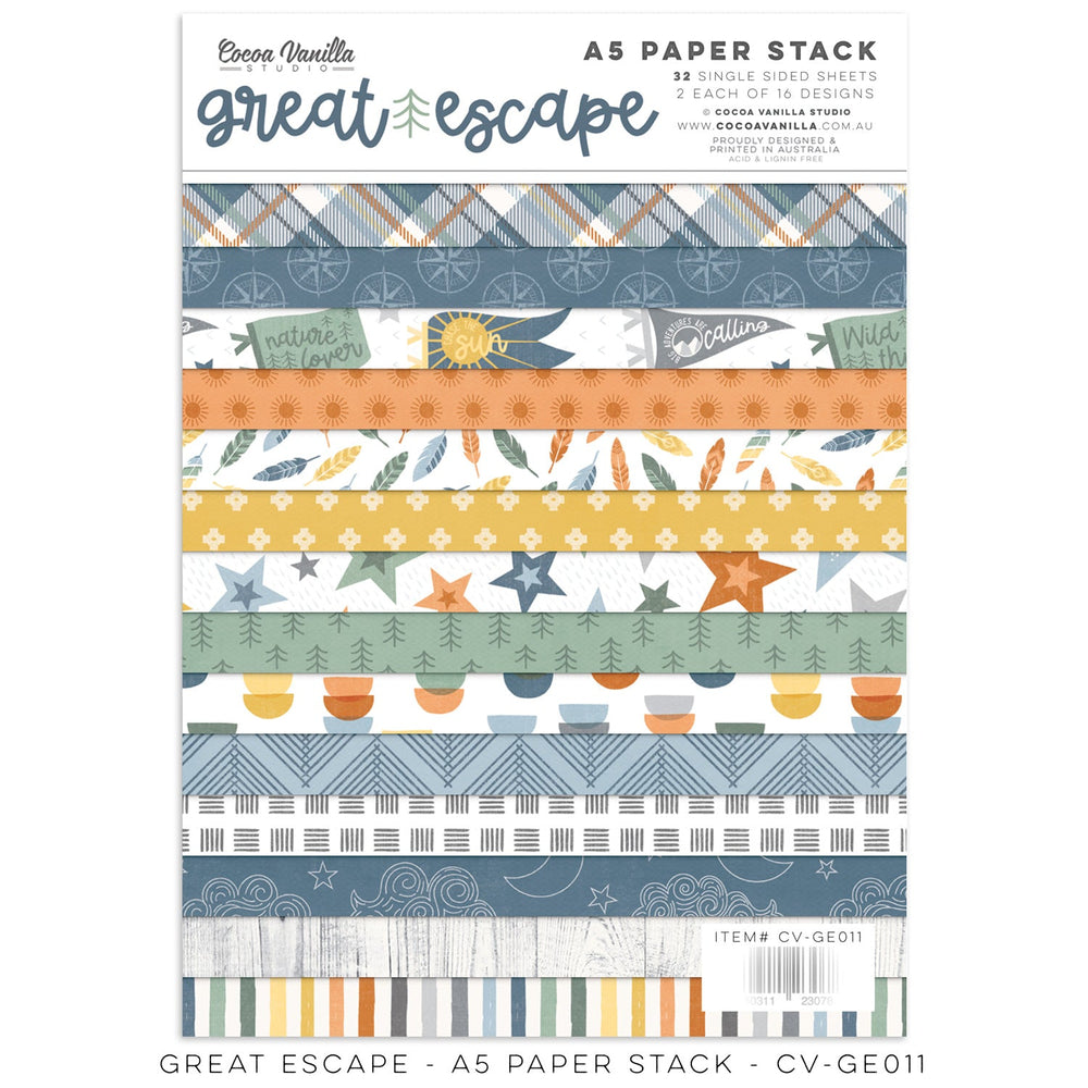 Cocoa Vanilla Studio Great Escape - A5 Paper Stack