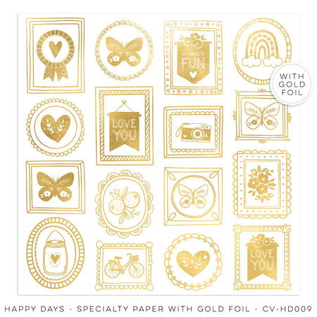 Cocoa Vanilla Studio Happy Days - Speciality Paper with Gold Foil