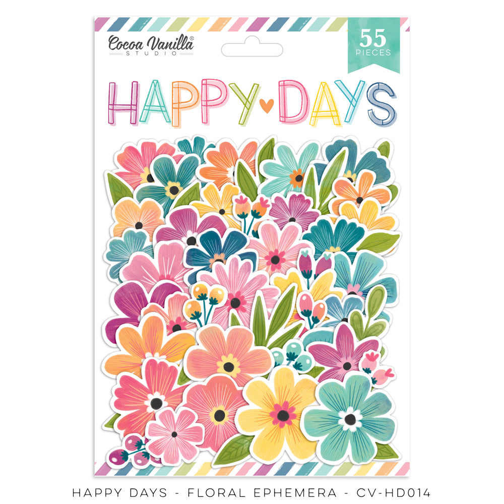 Cocoa Vanilla Studio Happy Days - Die-Cut Floral Ephemera