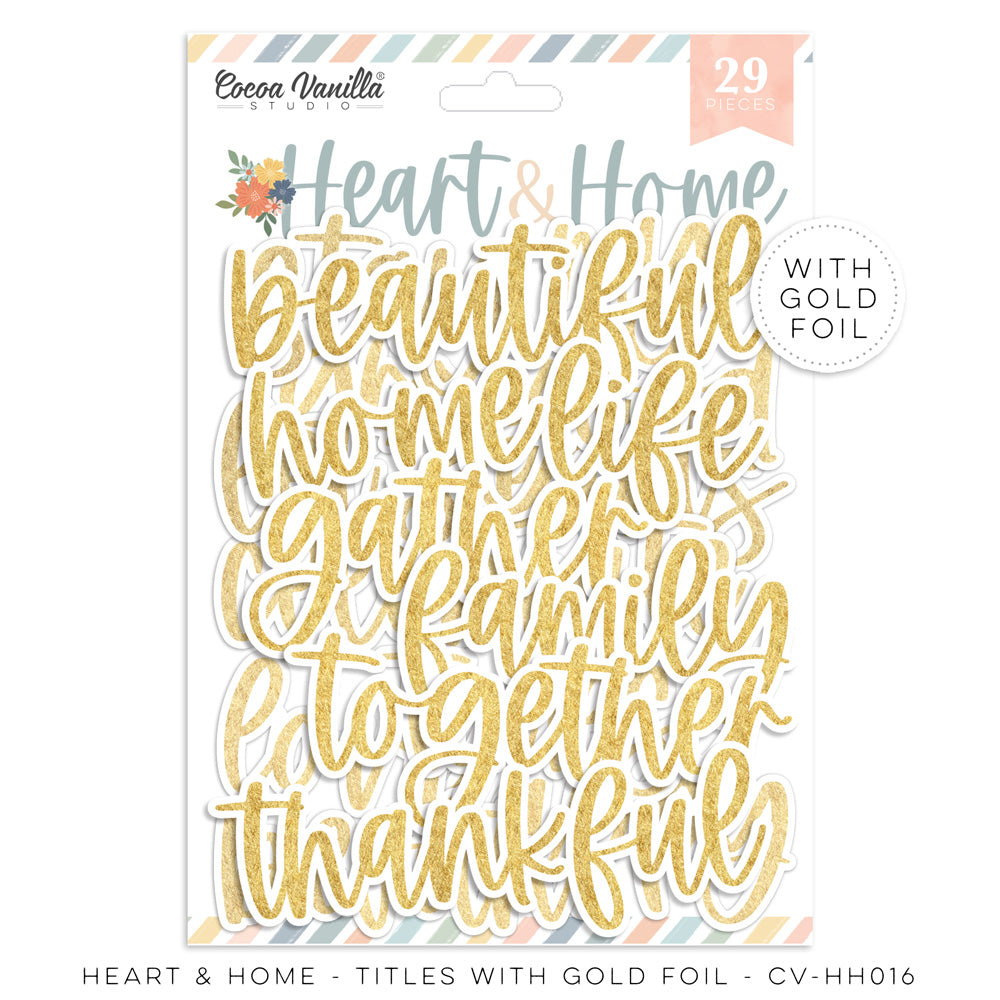 Cocoa Vanilla Studio Heart & Home - Gold Foil Titles