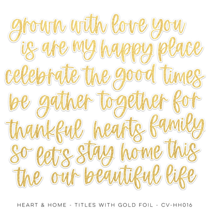Cocoa Vanilla Studio Heart & Home - Gold Foil Titles