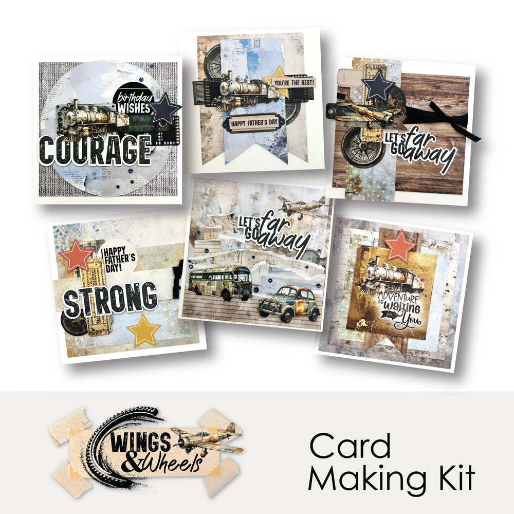 Uniquely Creative Wings & Wheels - Card Making Kit