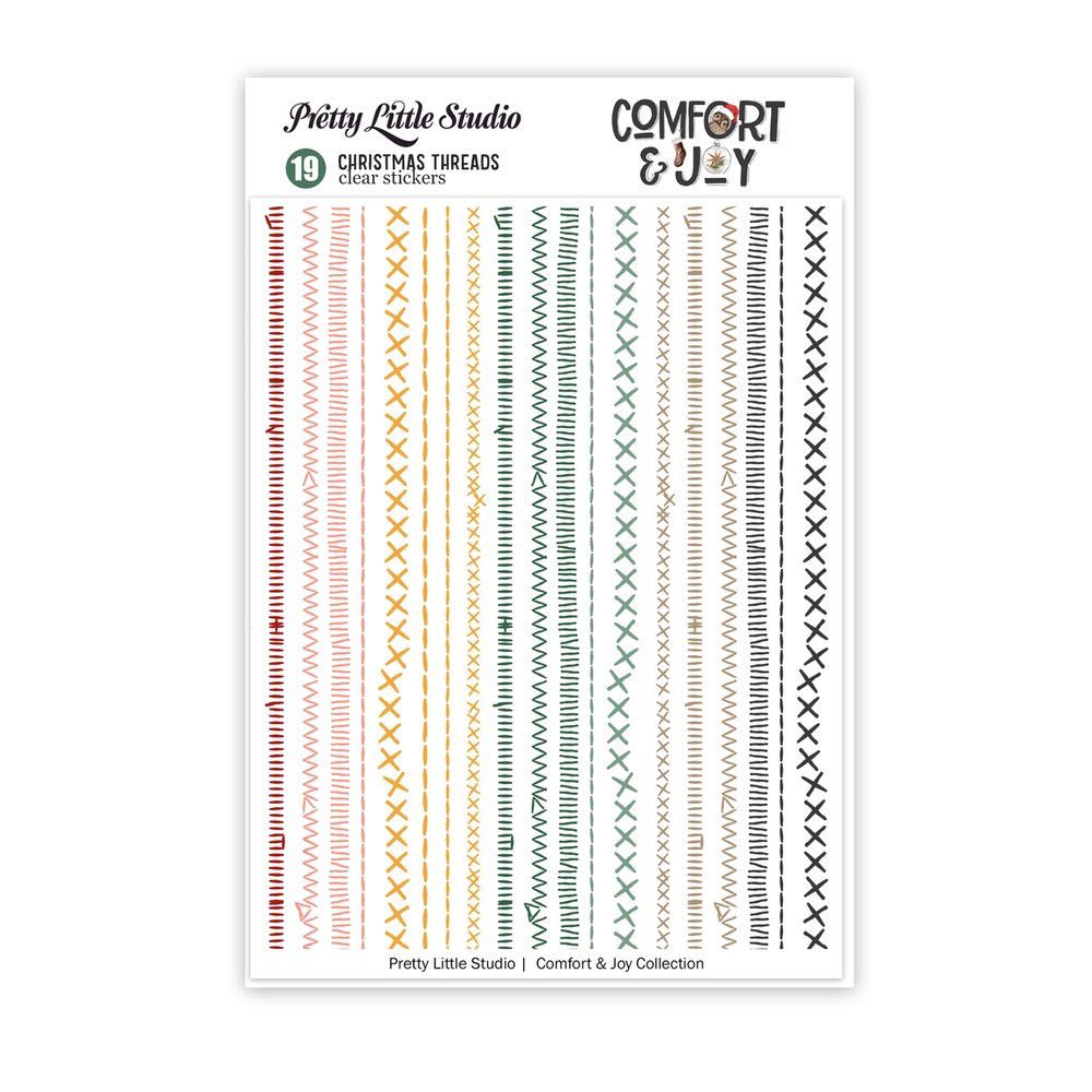 Pretty Little Studio Comfort & Joy - Christmas Threads Clear Stickers