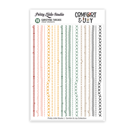 Pretty Little Studio Comfort & Joy - Christmas Threads Clear Stickers