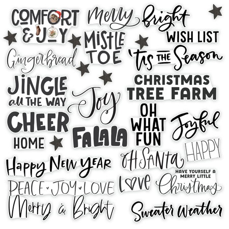 Pretty Little Studio Comfort & Joy - Jingle Words Die-Cuts