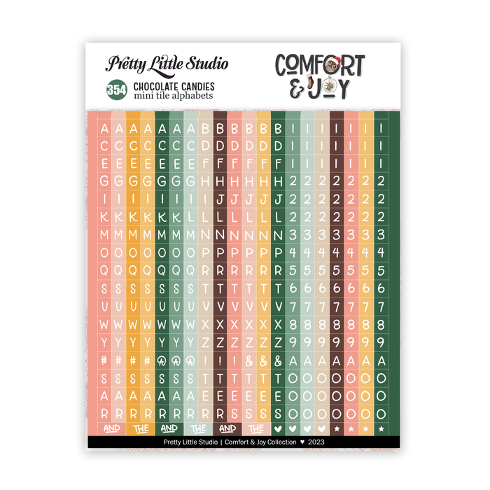Pretty Little Studio Comfort & Joy - Mini ABC Stickers Chocolate Candies