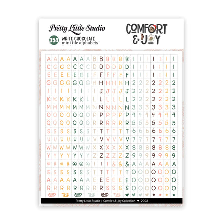 Pretty Little Studio Comfort & Joy - Mini ABC Stickers White Chocolate