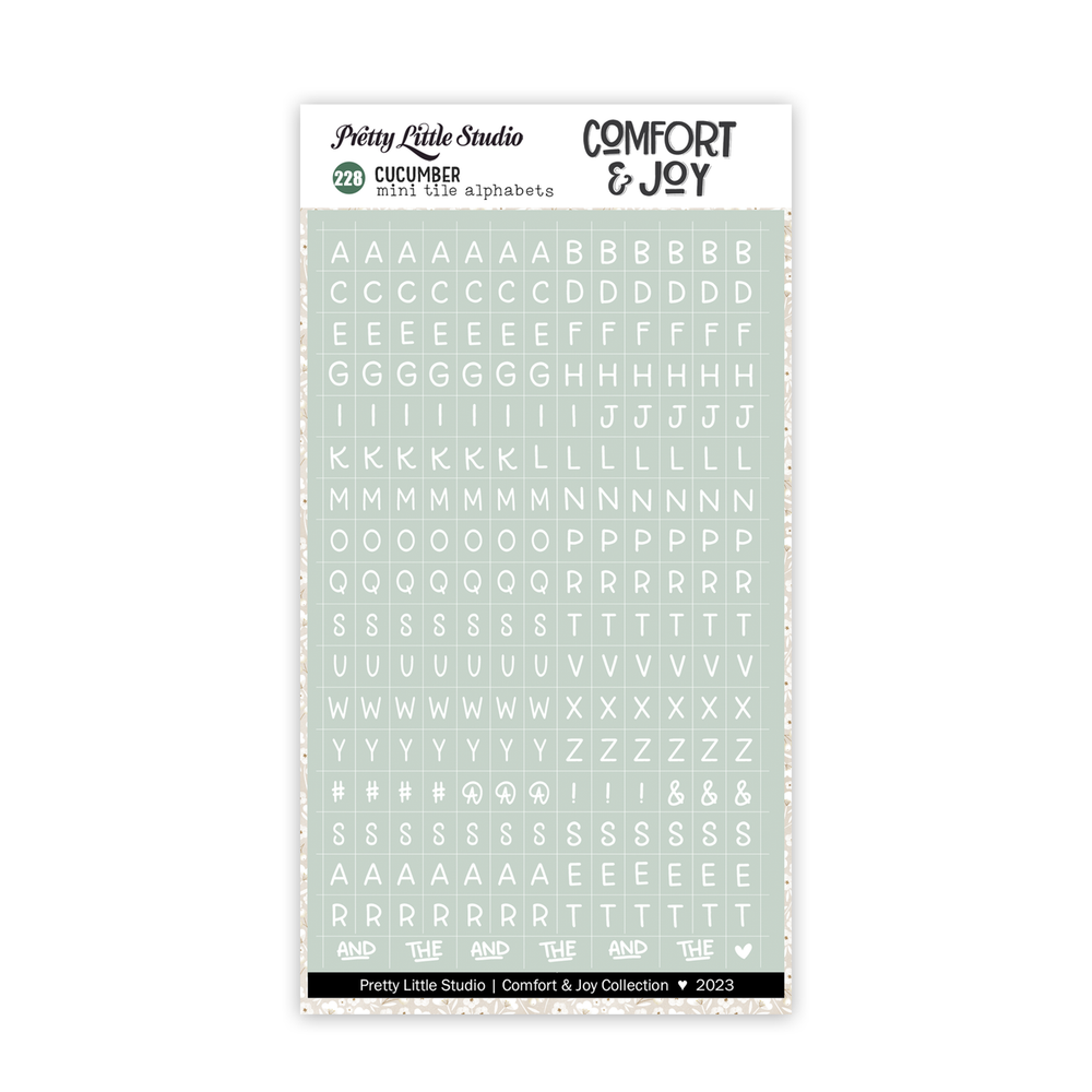 Pretty Little Studio Comfort & Joy - Mini ABC Stickers Cucumber